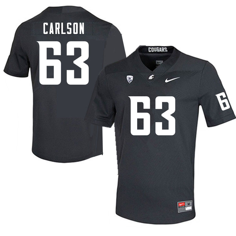 Men #63 Carter Carlson Washington Cougars College Football Jerseys Sale-Charcoal - Click Image to Close